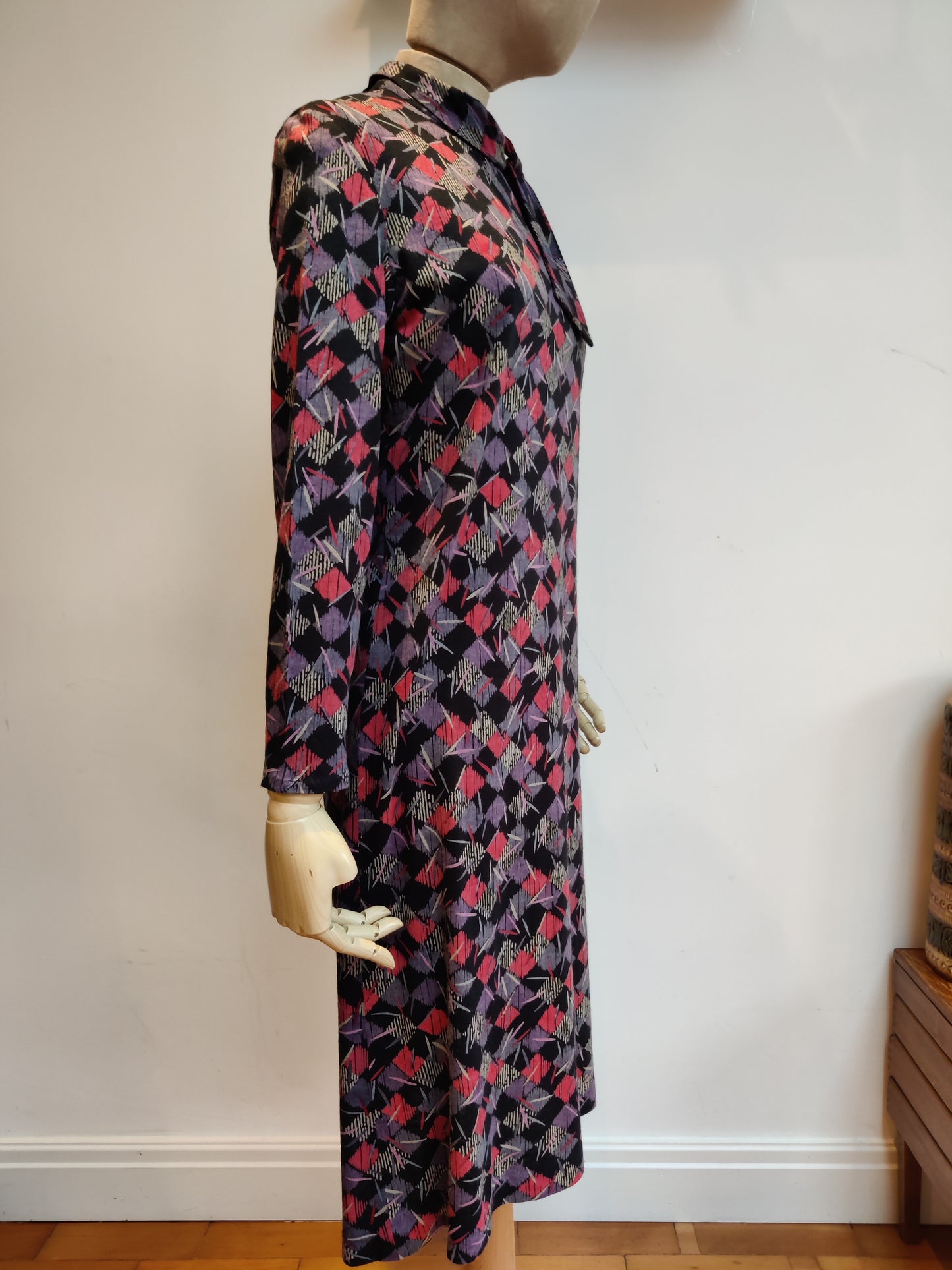 Eastex vintage midi dress with pussy bow neck.