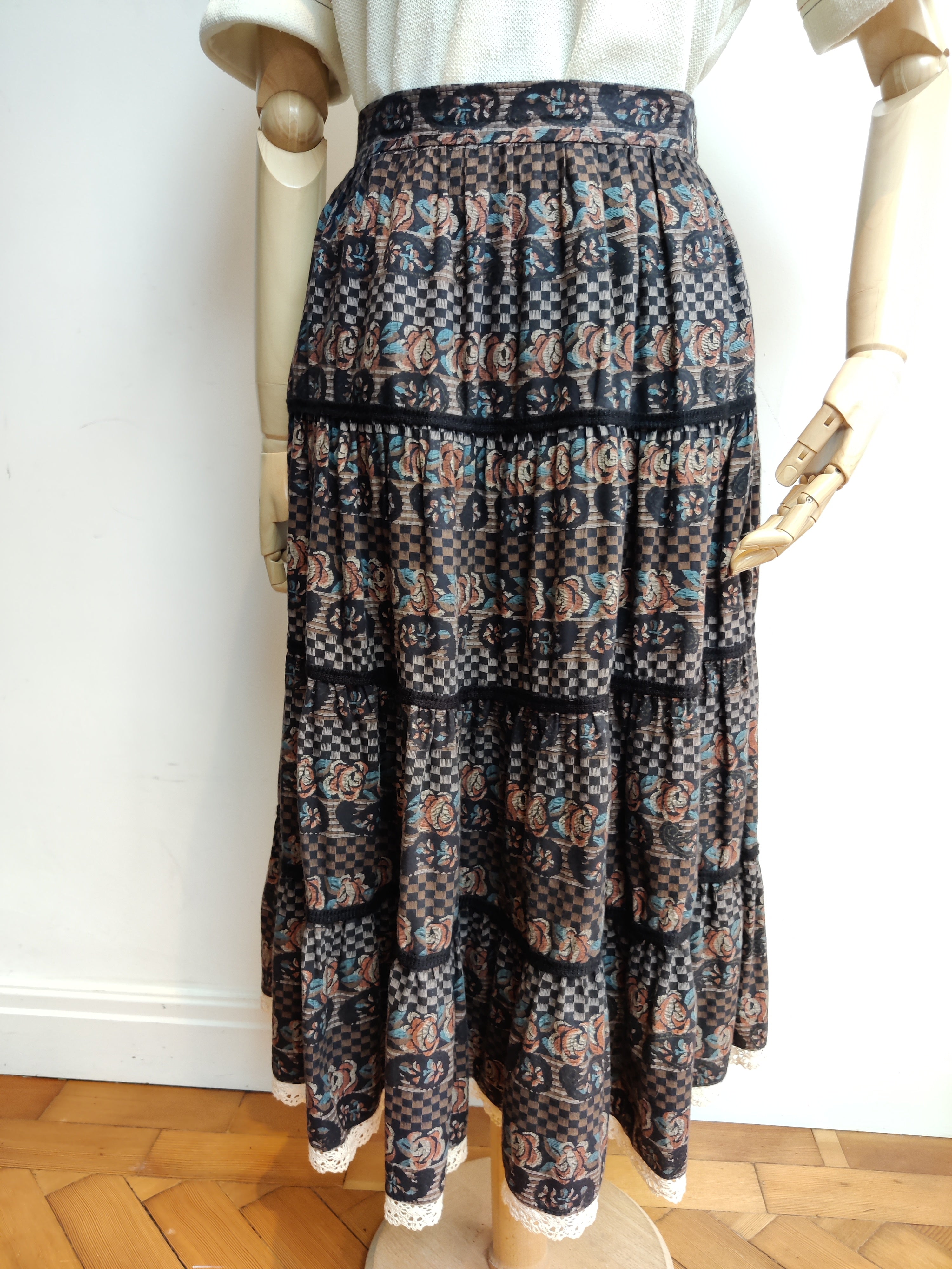 Boho 70s skirt best sale