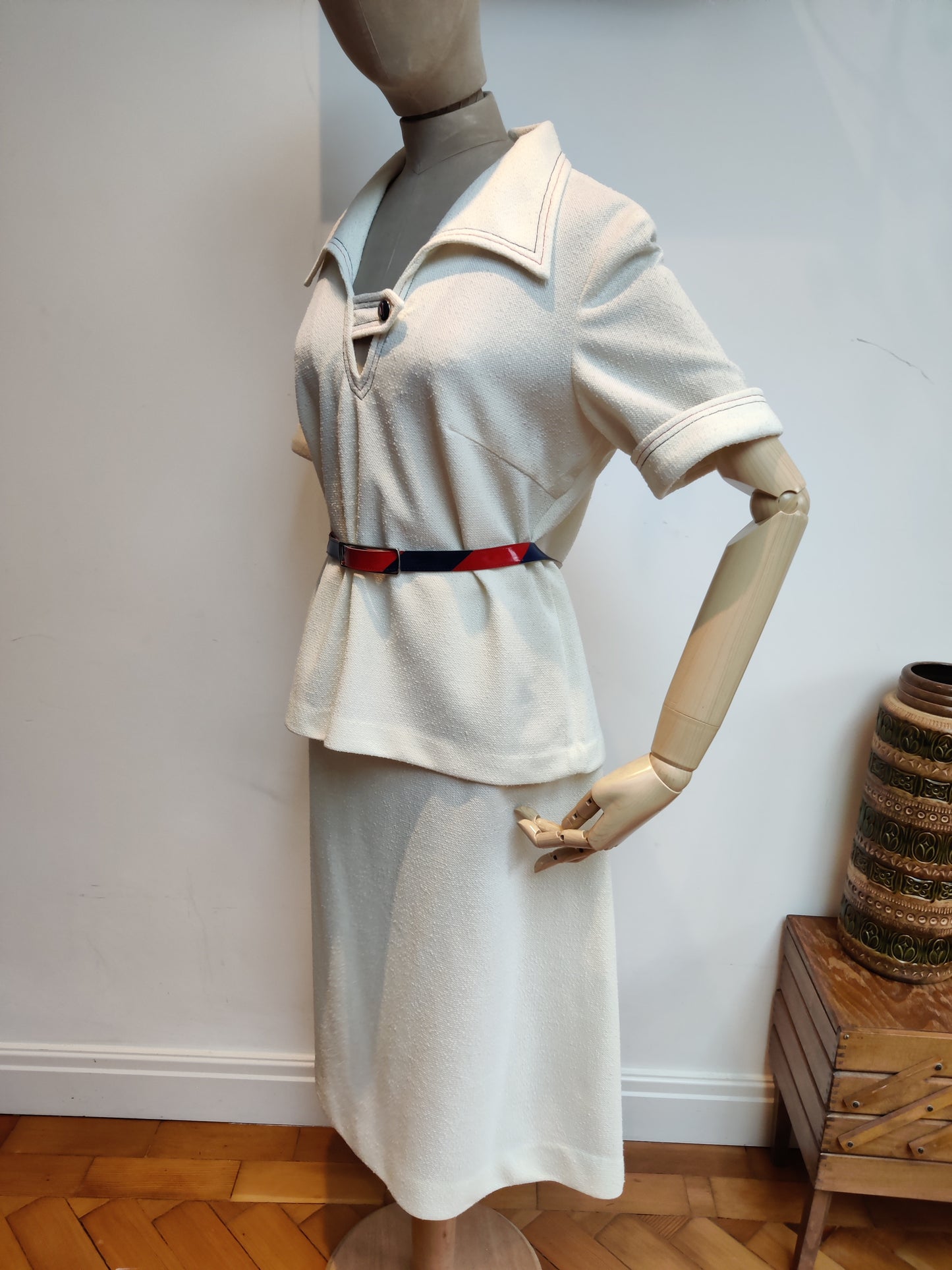 70's skirt and top set with matching belt 14-16