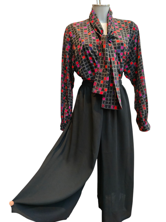 Black vintage Frank Usher culottes