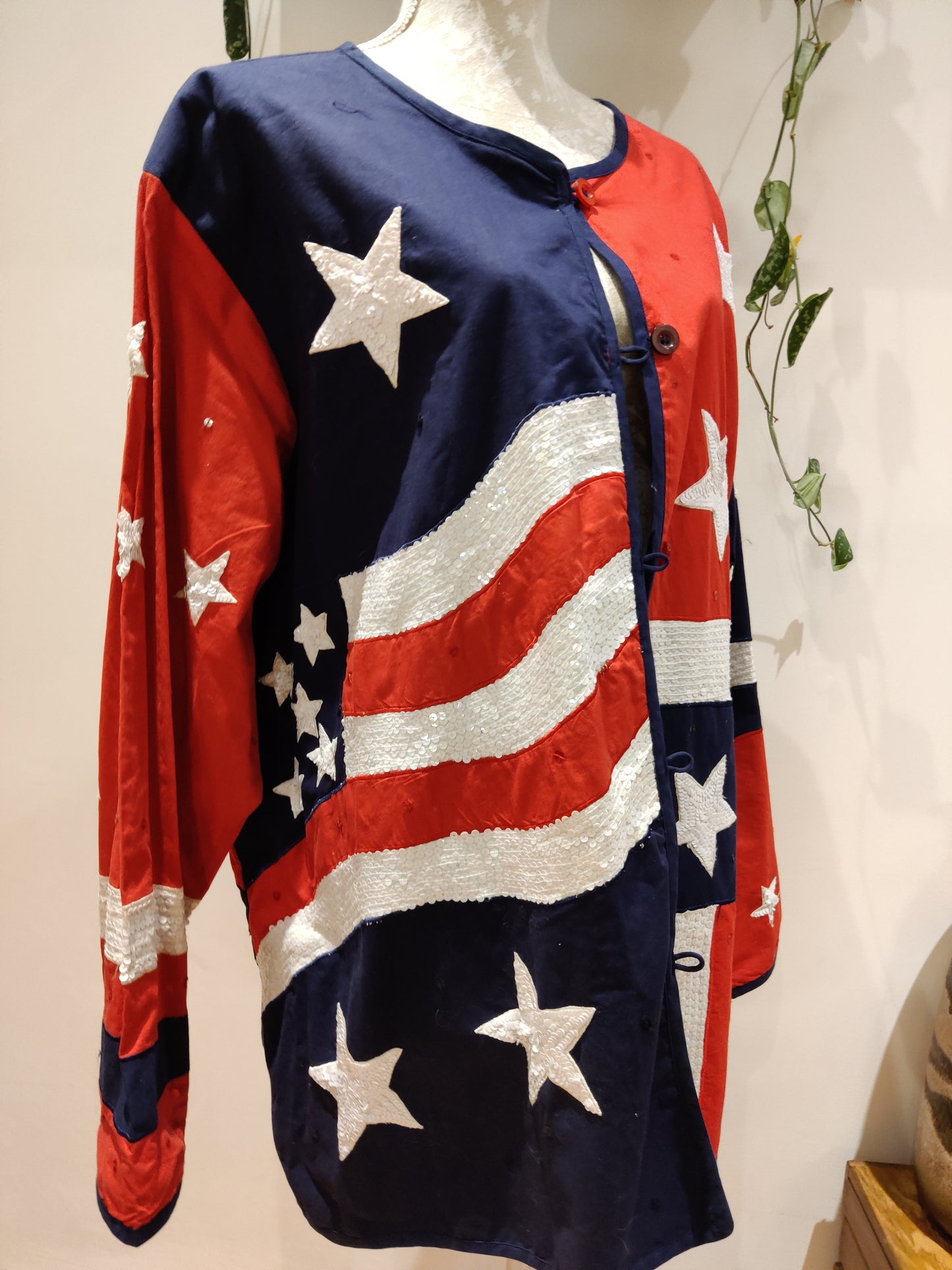 American flag plus size jacket