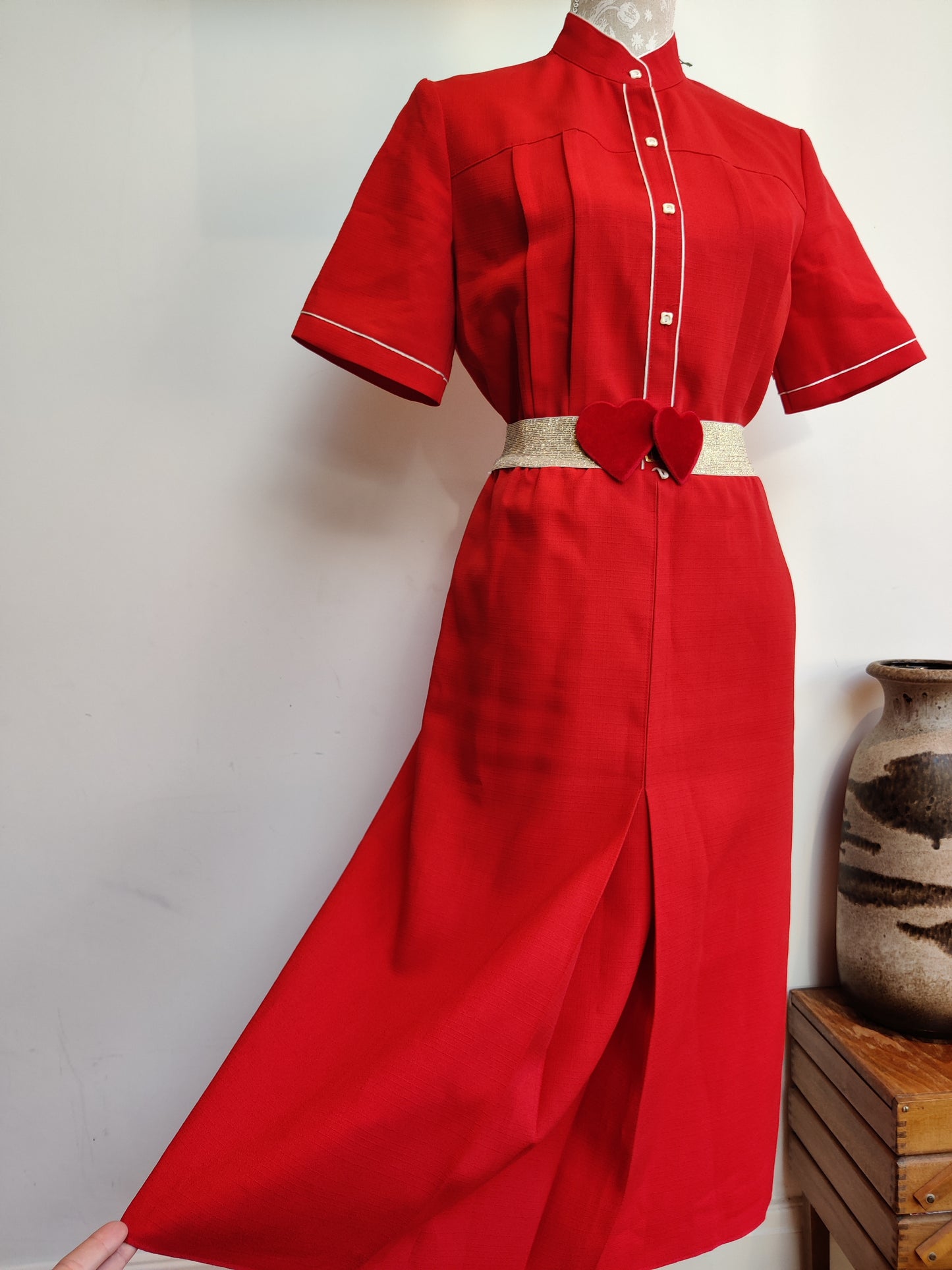 Red vintage dress size 12-14