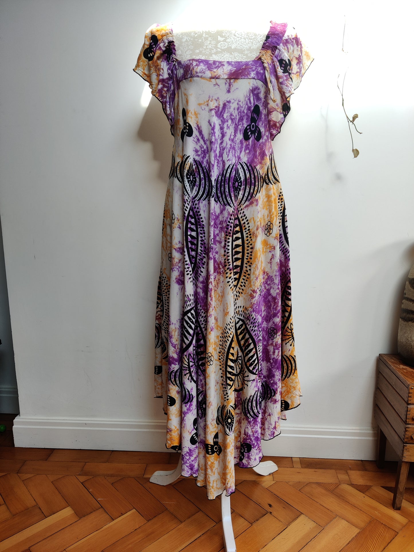 Beautiful tie dye batik maxi dress