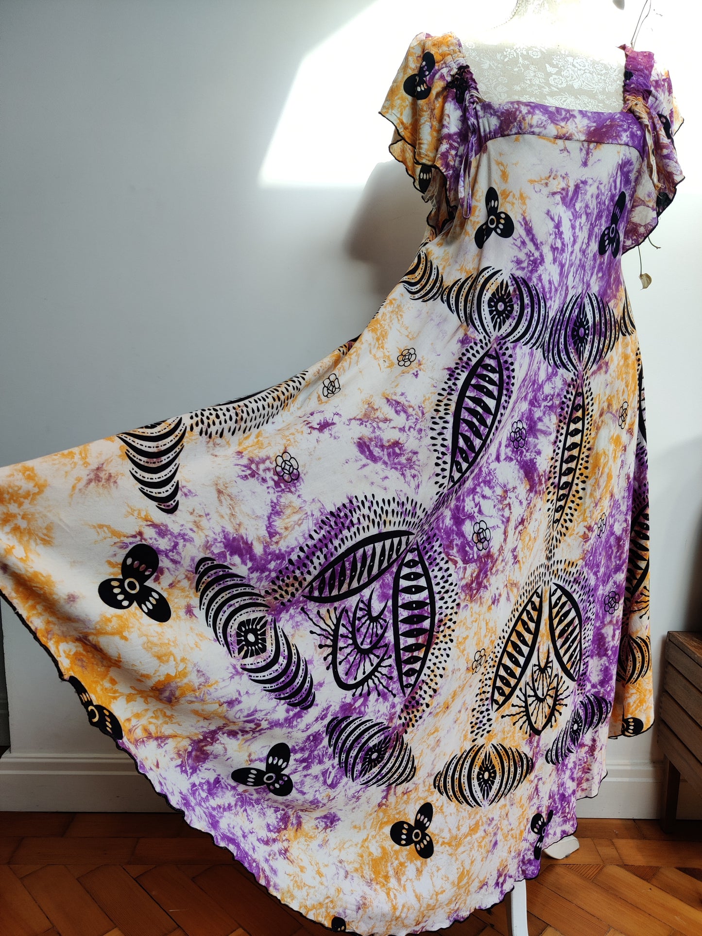 purple tie dye maxi