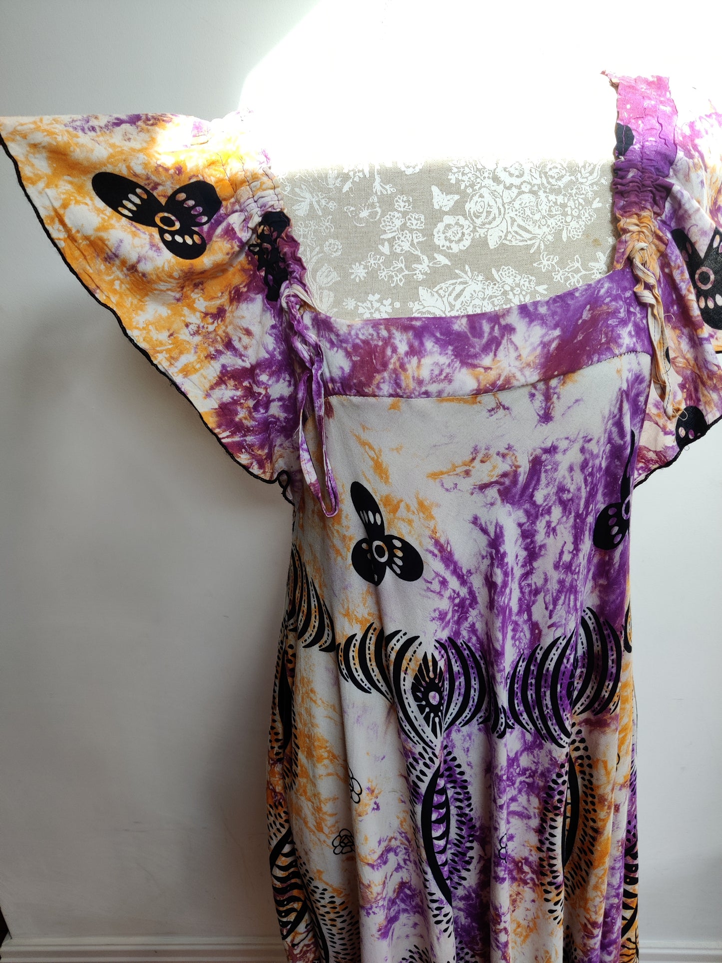 batik maxi boho dress