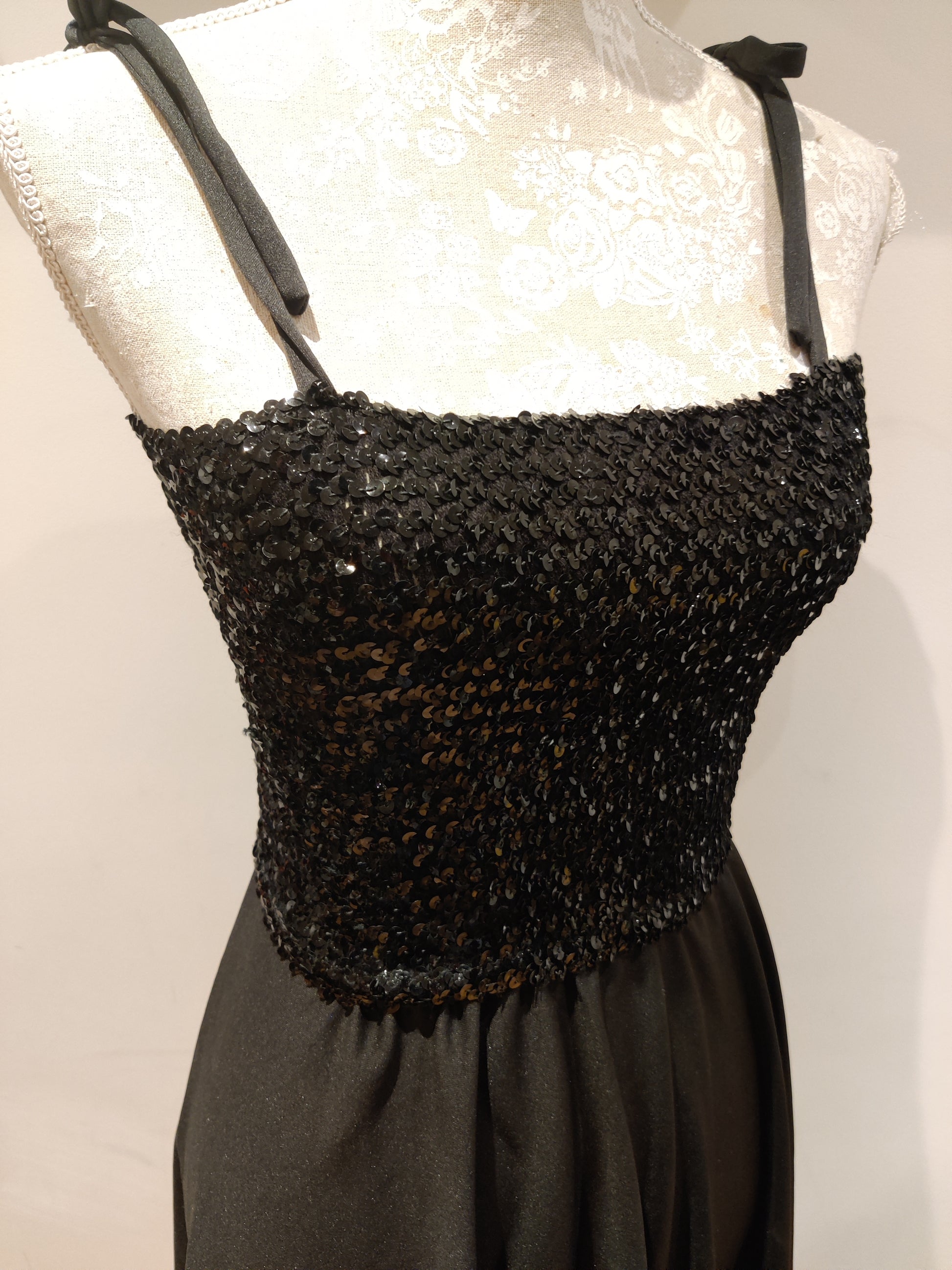 70s boob tube dress with sequins