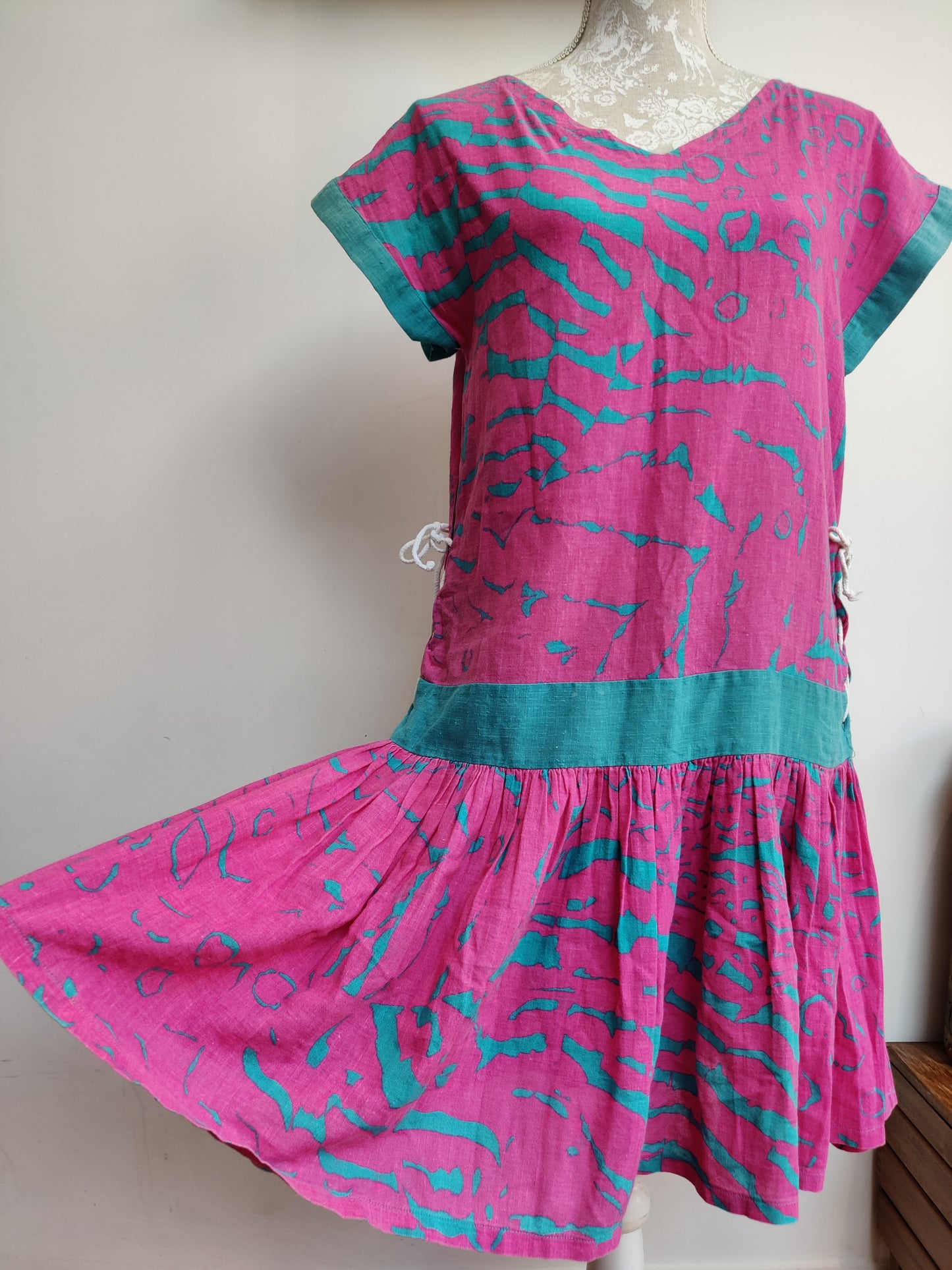 pink tiger print dress
