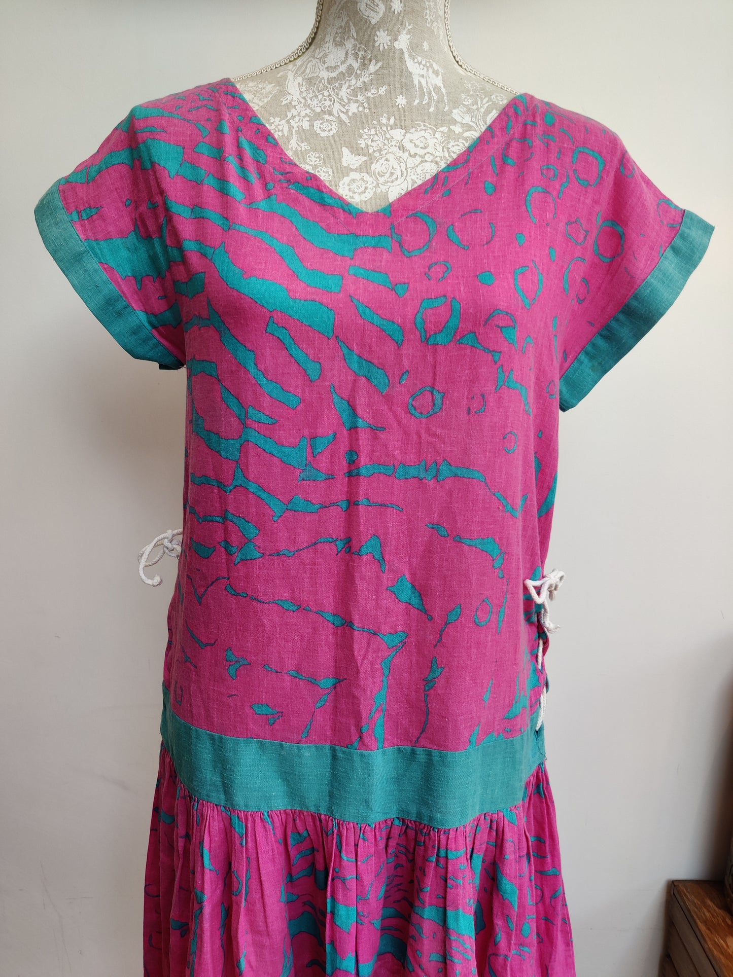 80s colourful midi dress for sale