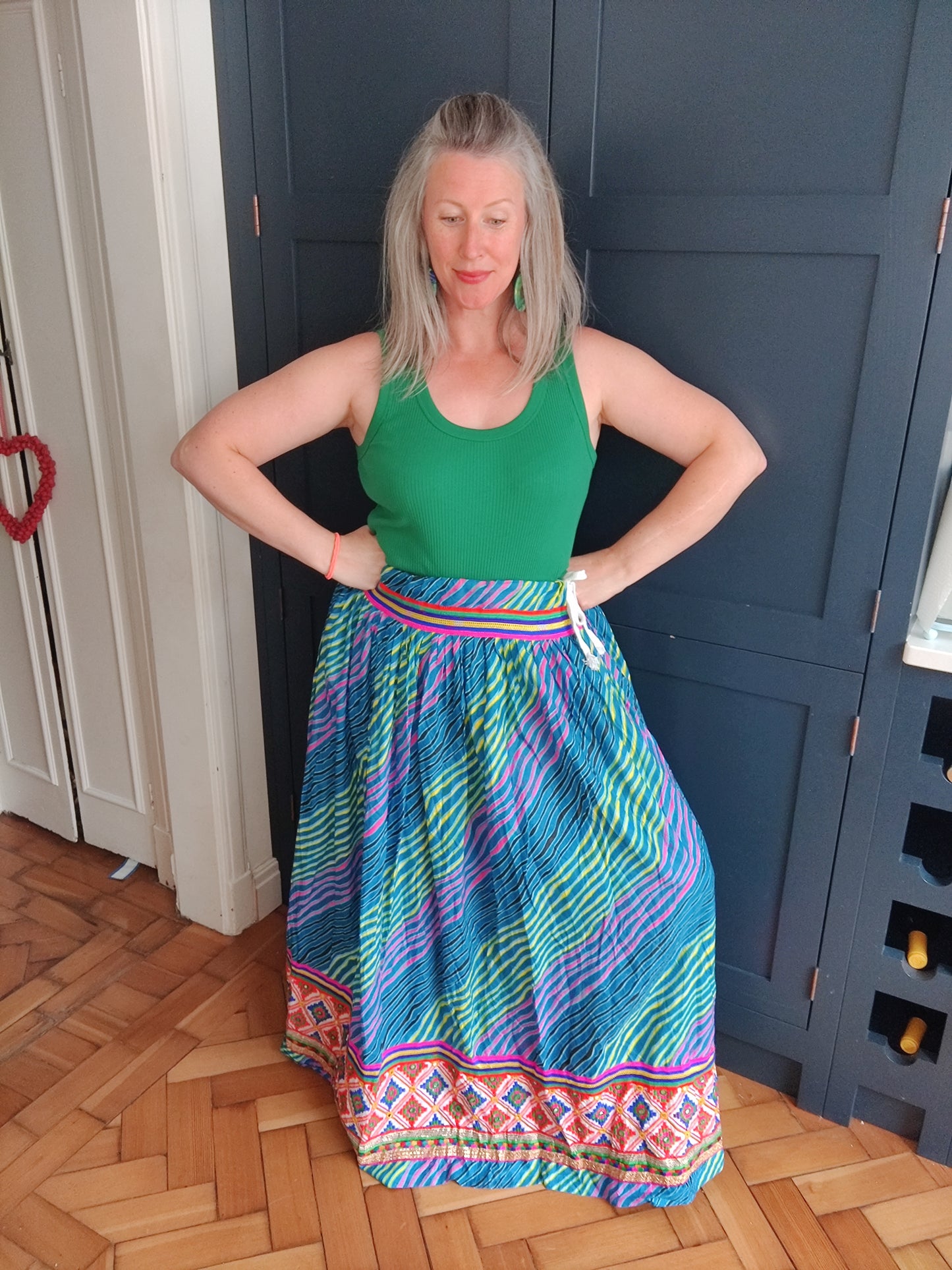 Plus size boho summer skirt