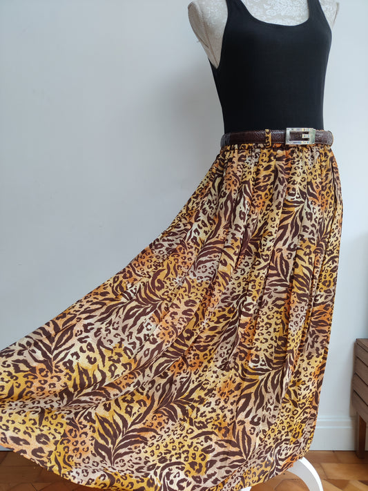 Vintage animal print midi skirt size 16