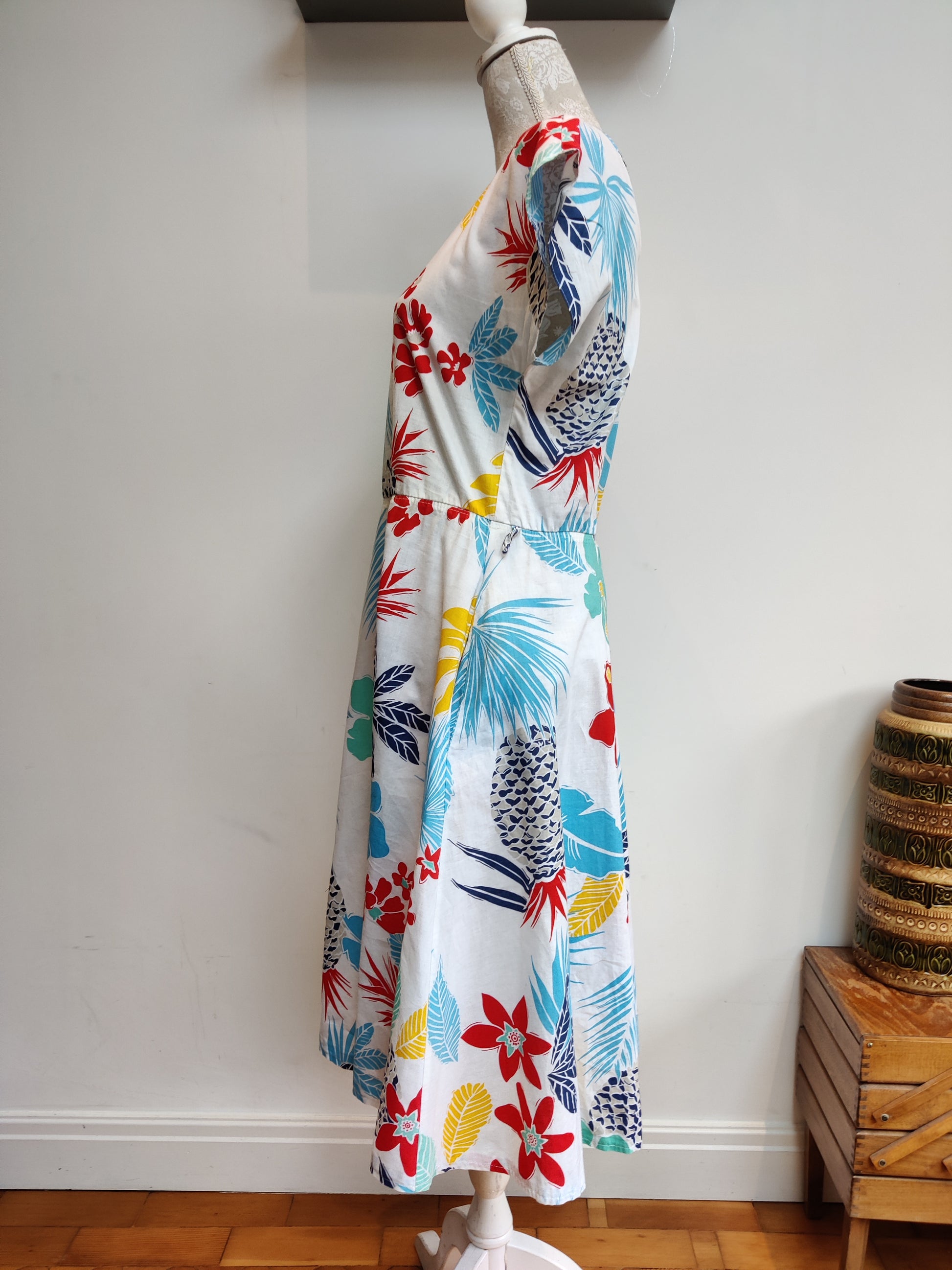Retro print Hawaiian dress