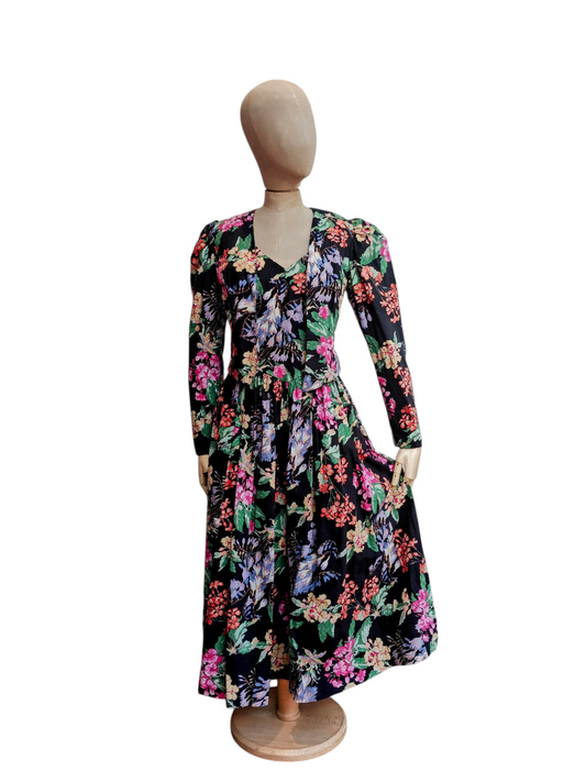 Incredible Laura Ashley floral dress with matching jacket