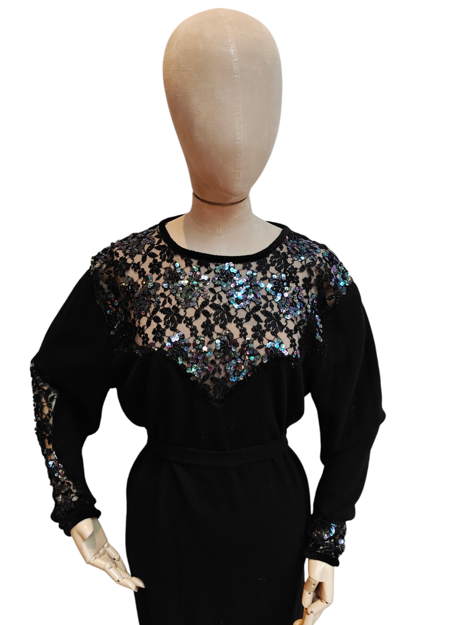 Incredibly beautiful vintage Christian Dior wool dress with lace and s Olive & Quince Vintage Incredibly beautiful vintage Christian Dior wool dress with lace and s Olive & Quince Vintage