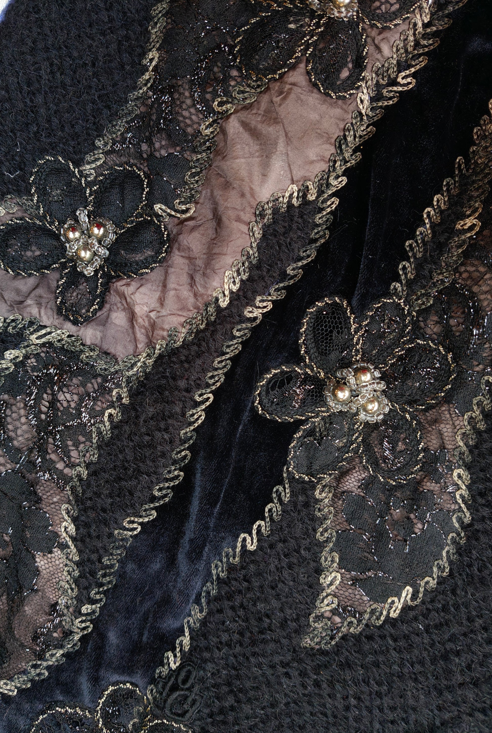 Lace, beading and velvet Dior