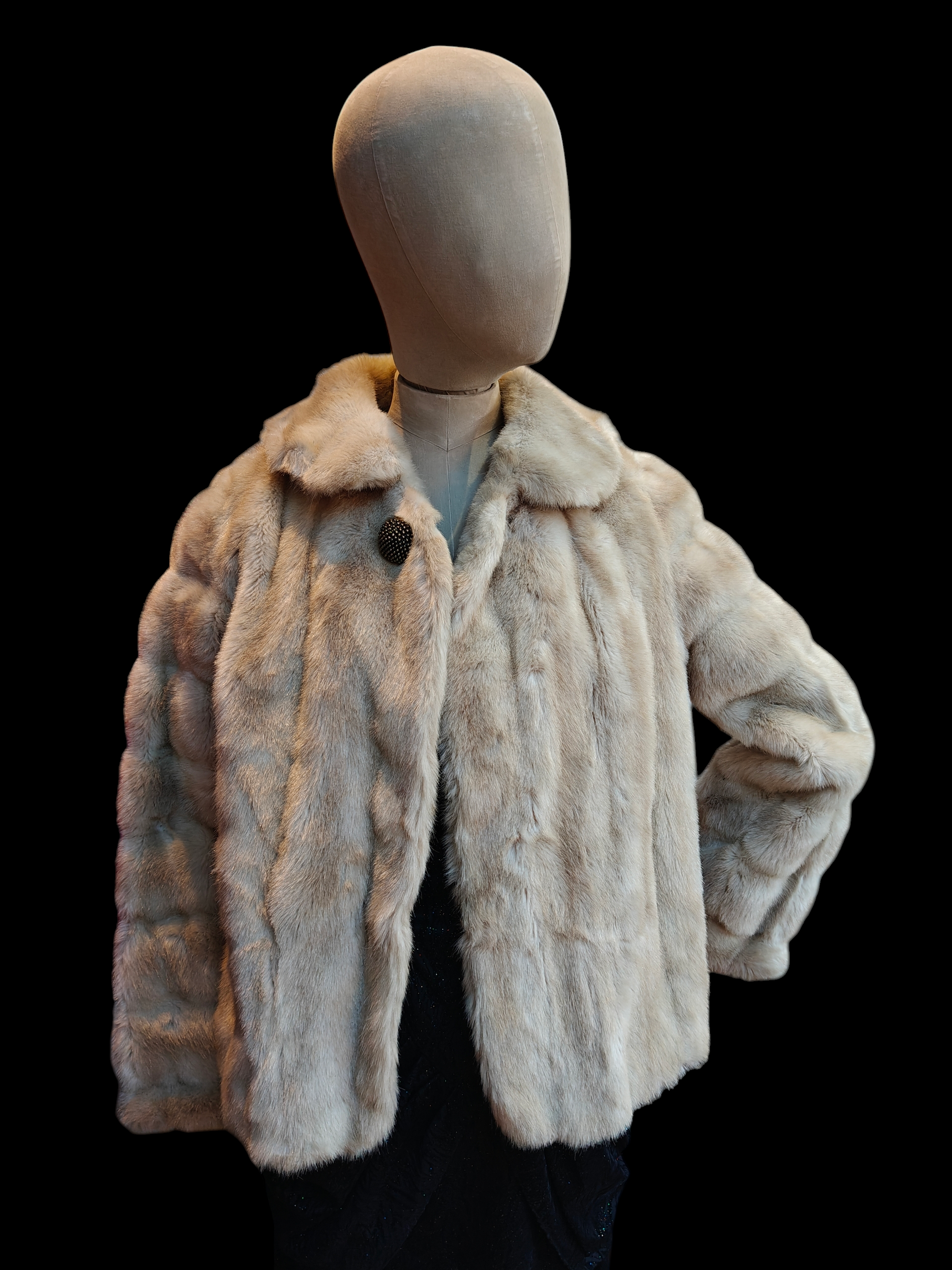 Mink style fake fur jacket