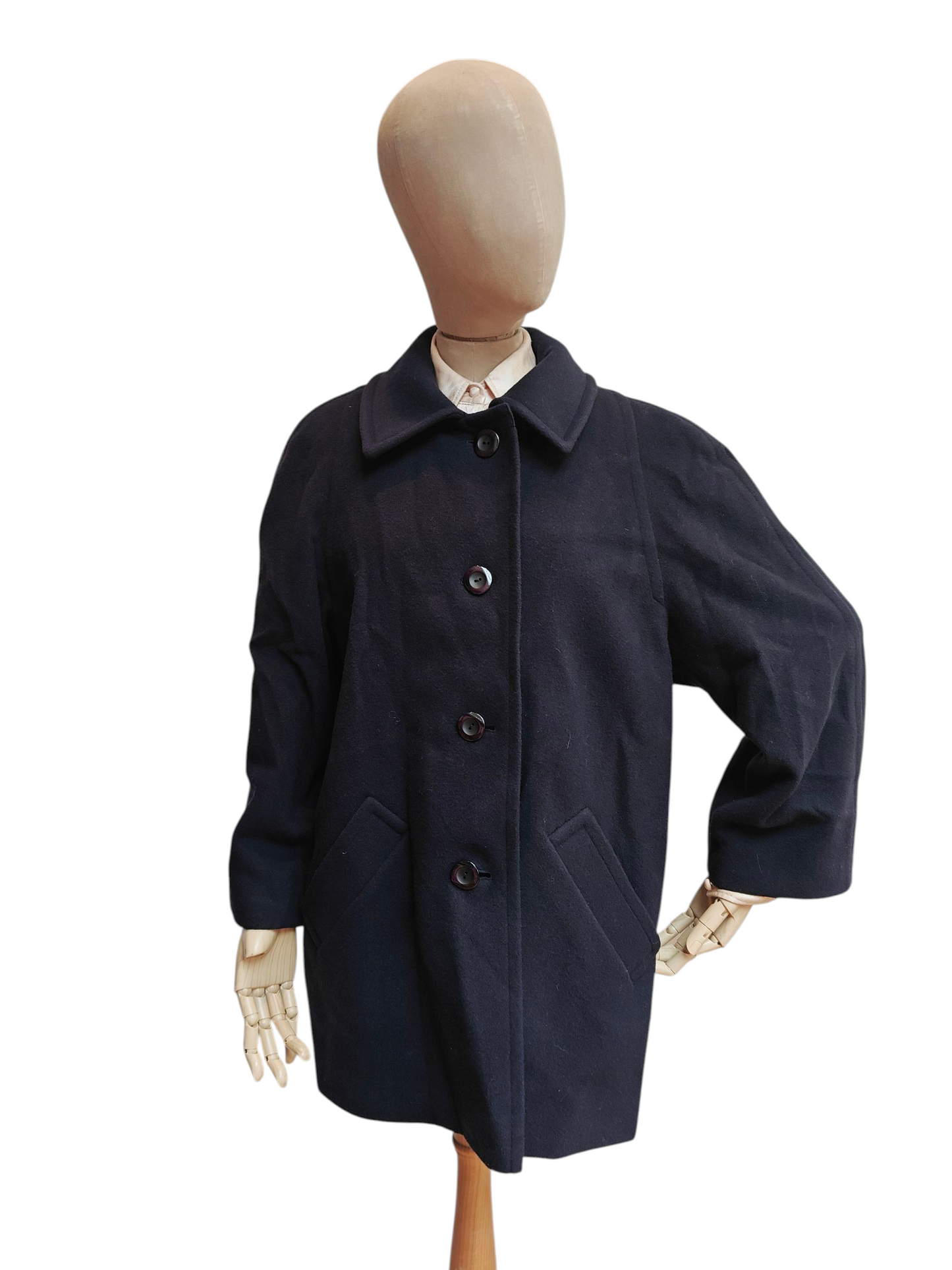 Navy blue 80's pea coat