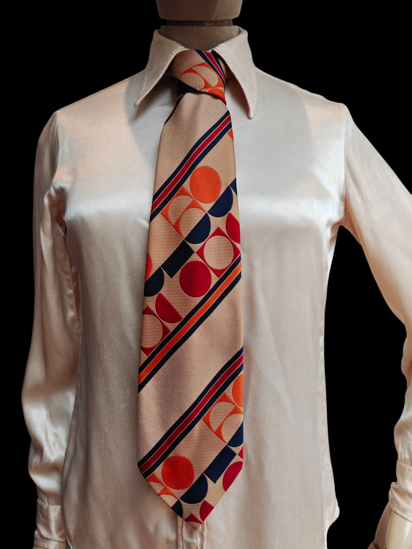 Orange and gold 70's tie