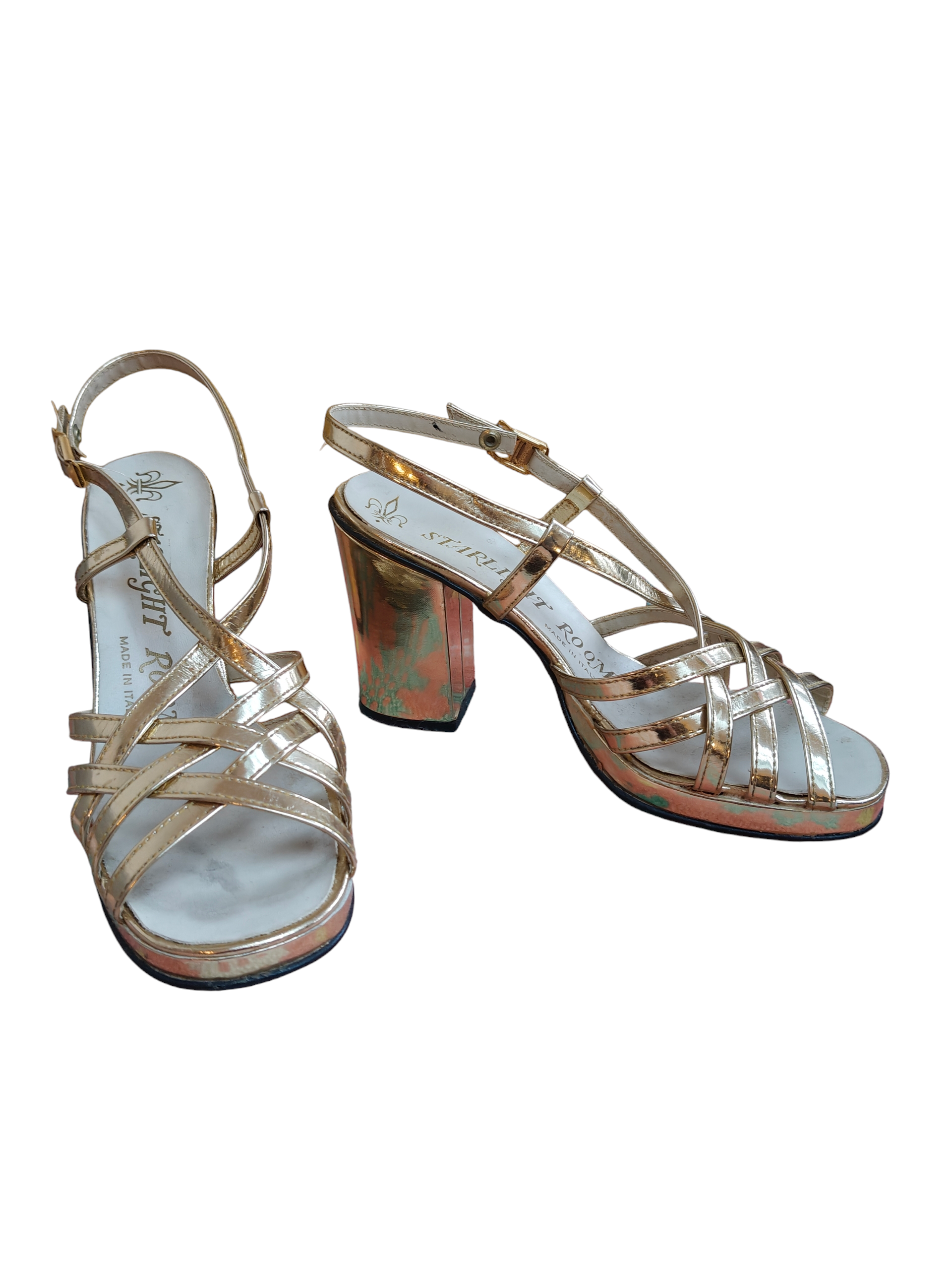 Original 1970's gold platform shoes