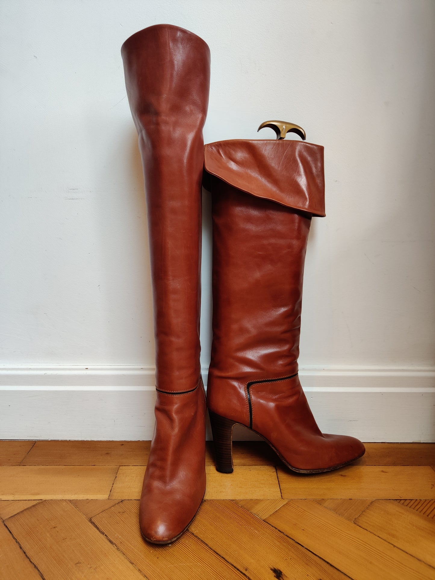 Over the knee leather boots 5.5