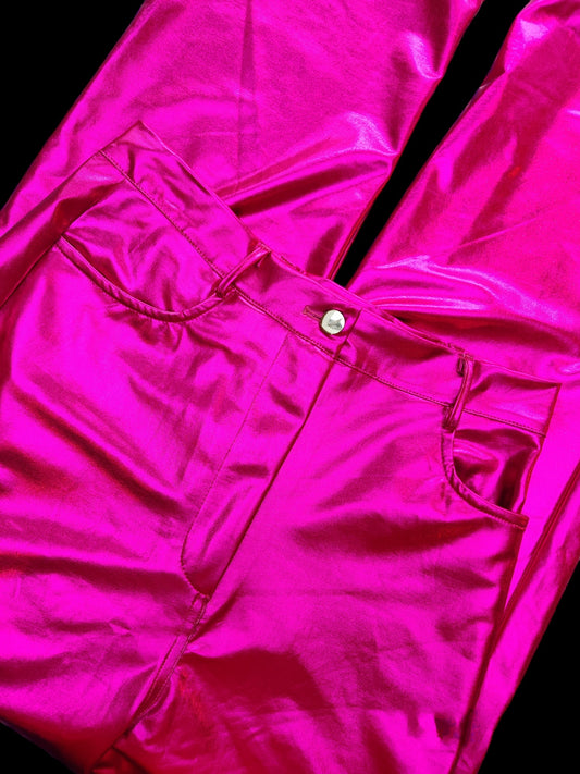 Shocking pink vintage trousers, size 12
