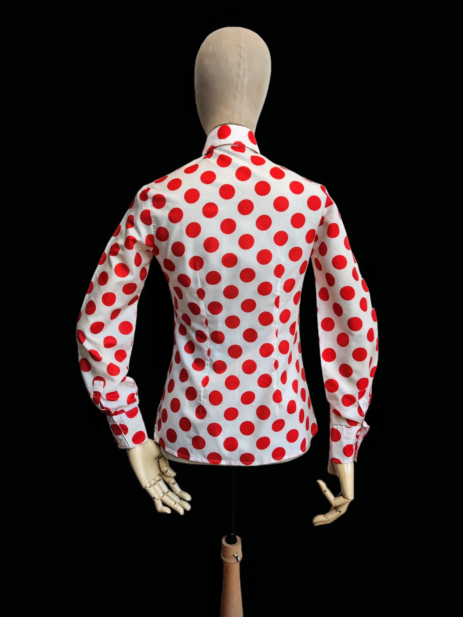 Red spotty vintage blouse.