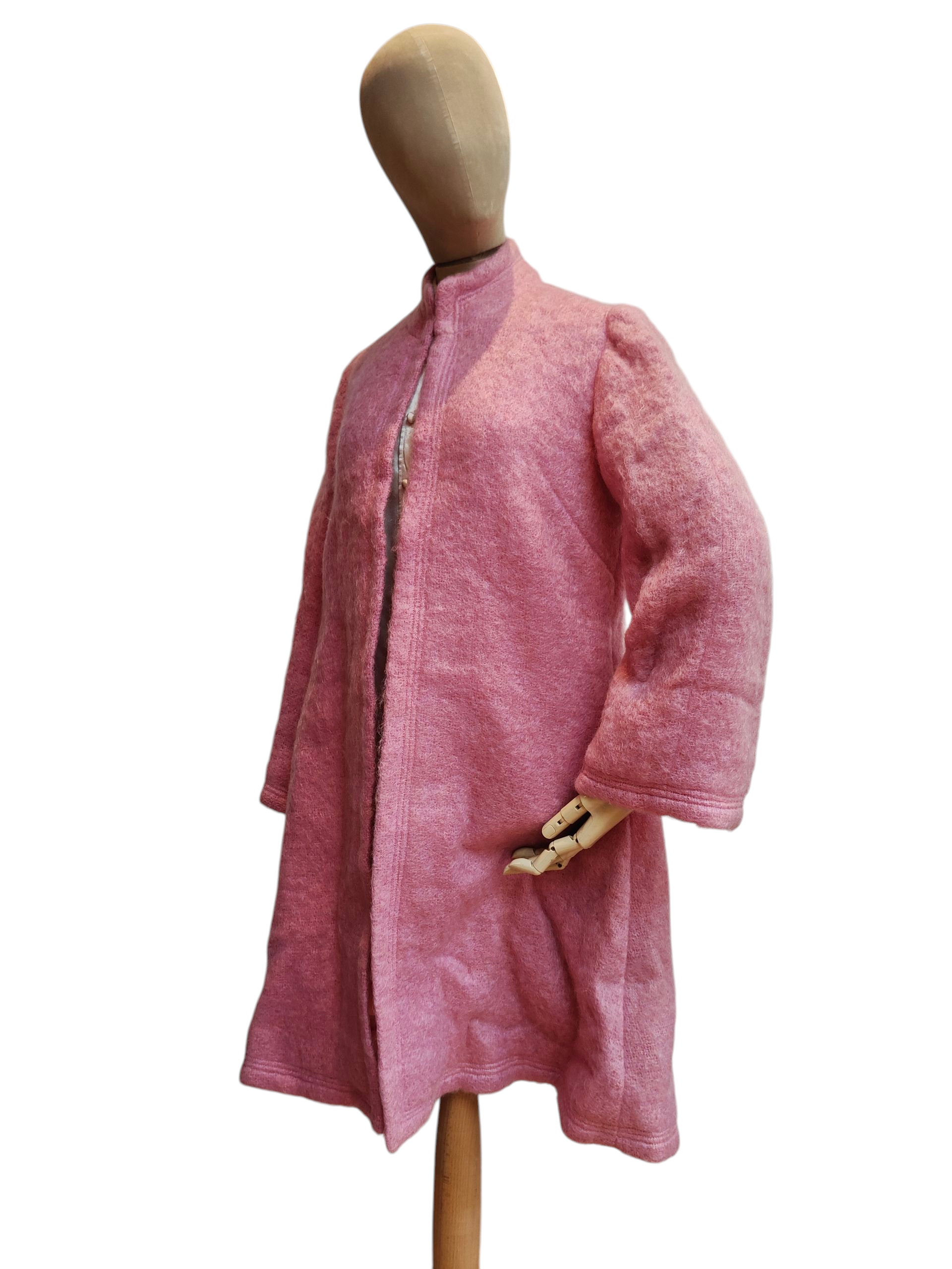 Pink midi length vintage coat