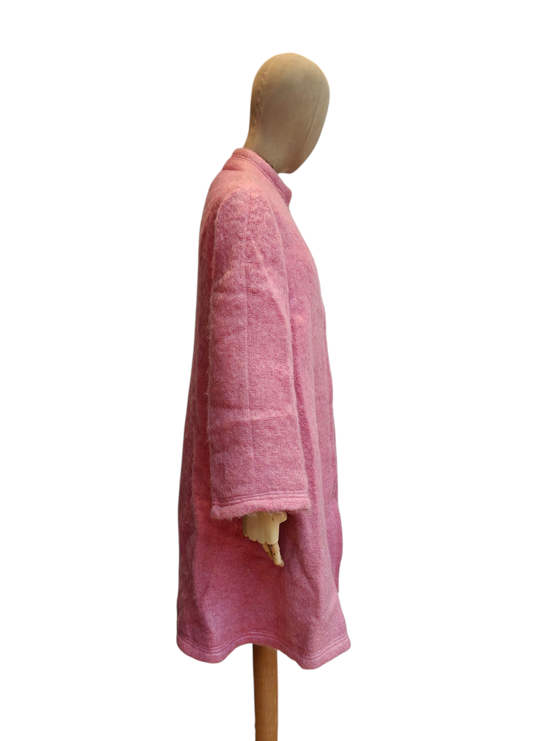 Pink mohair coat