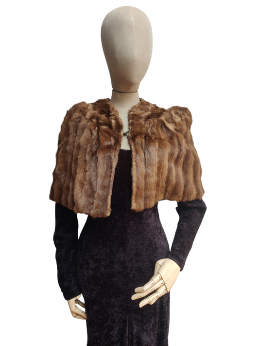 Real fur capelet