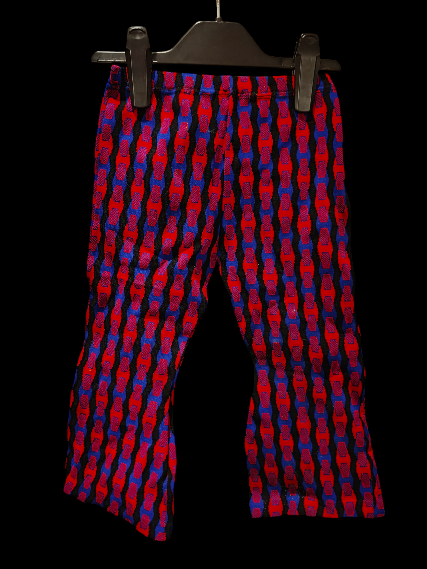 Red and blue retro kids flares age 4.