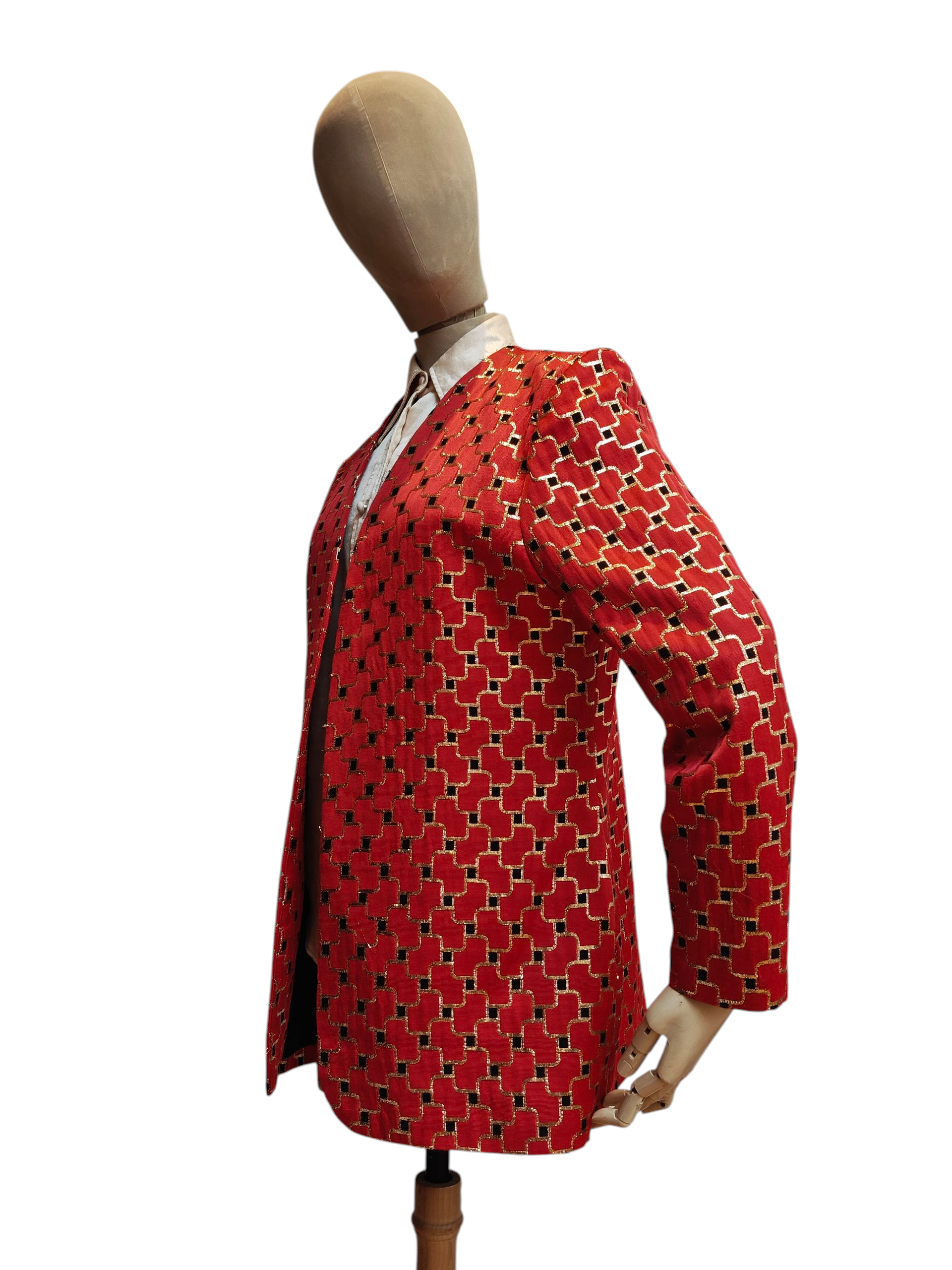 Retro pattern ladies jacket