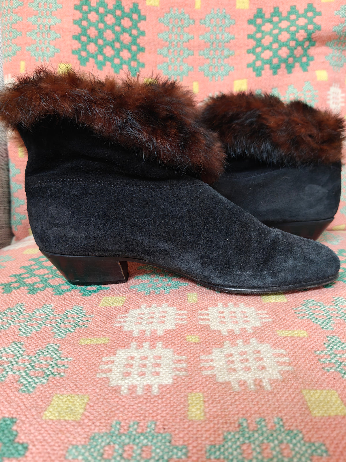 Roland Cartier vintage ankle boots with fur top
