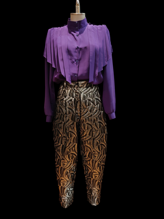 Silver 80's trousers