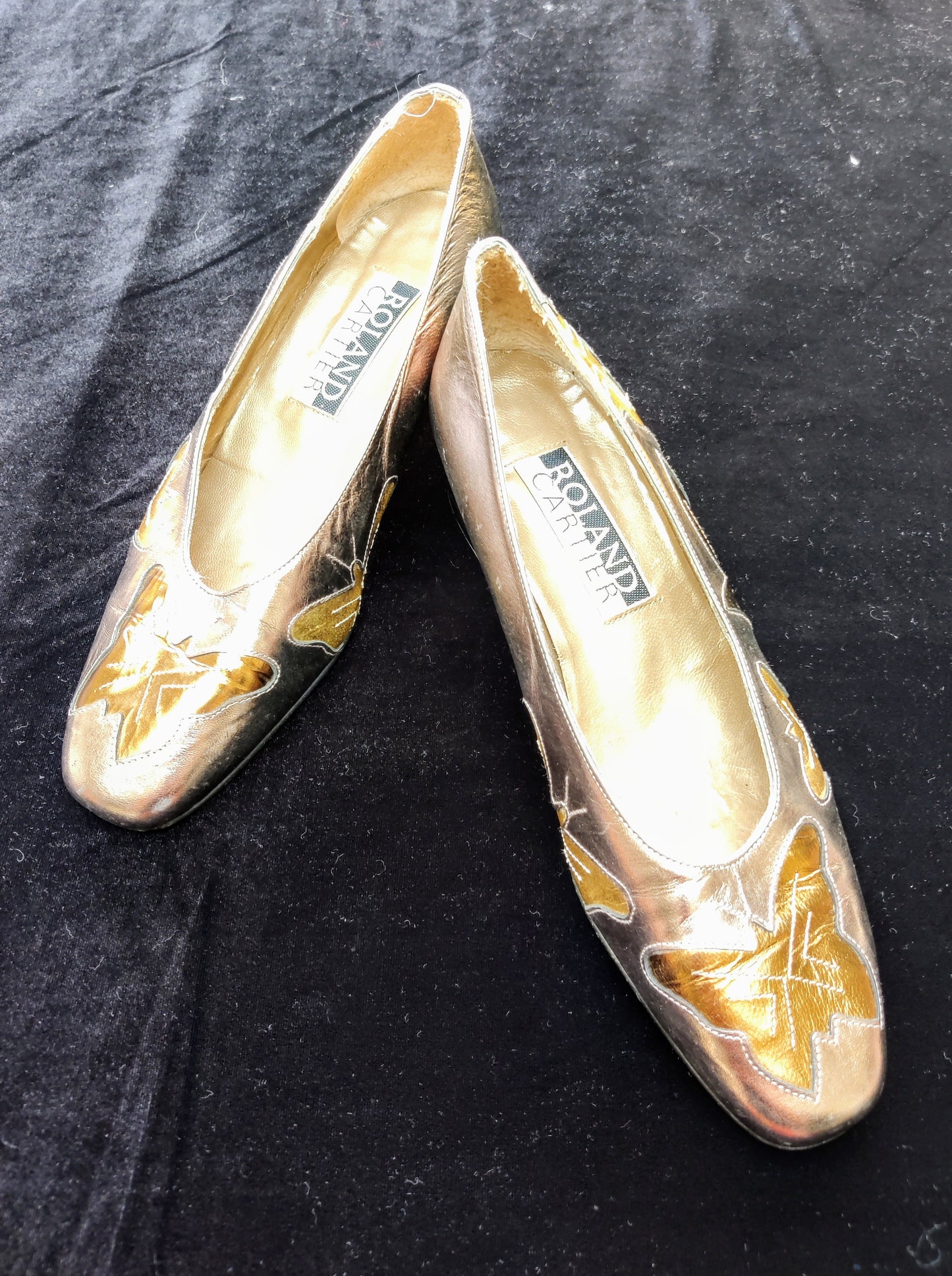 Silver and gold mid heel Roland Cartier shoes