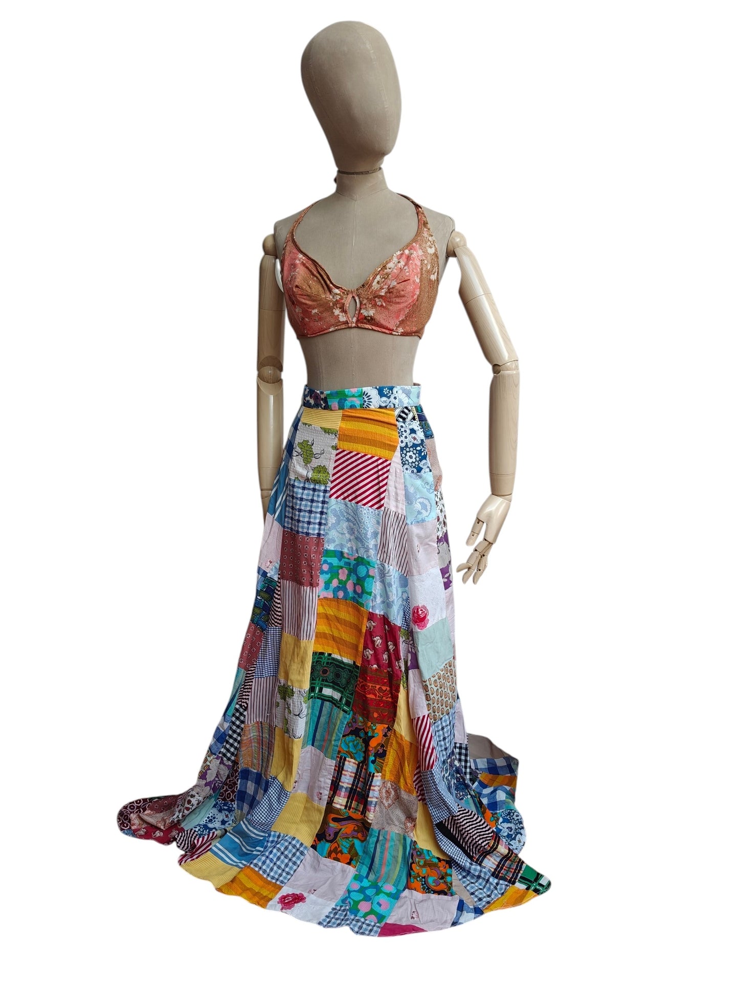 Stunning 70's patchwork maxi skirt