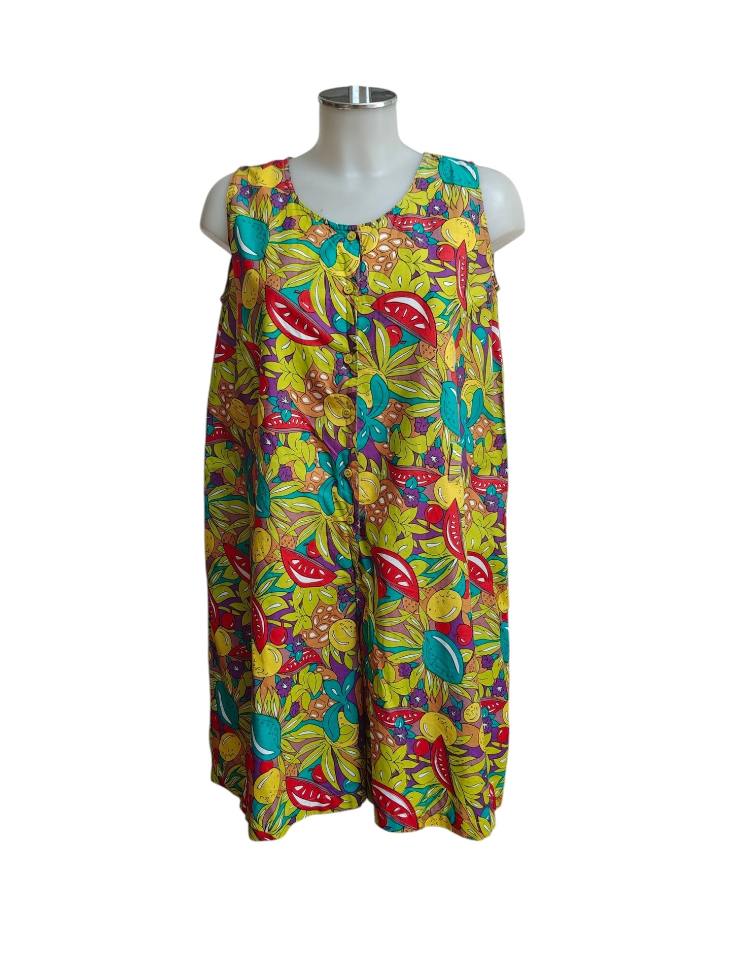 Tropical fruit print playsuit