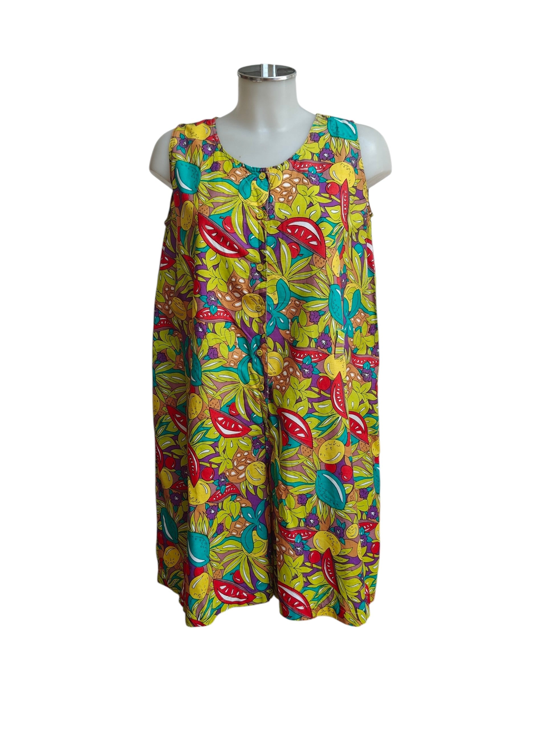 Tropical fruit print playsuit