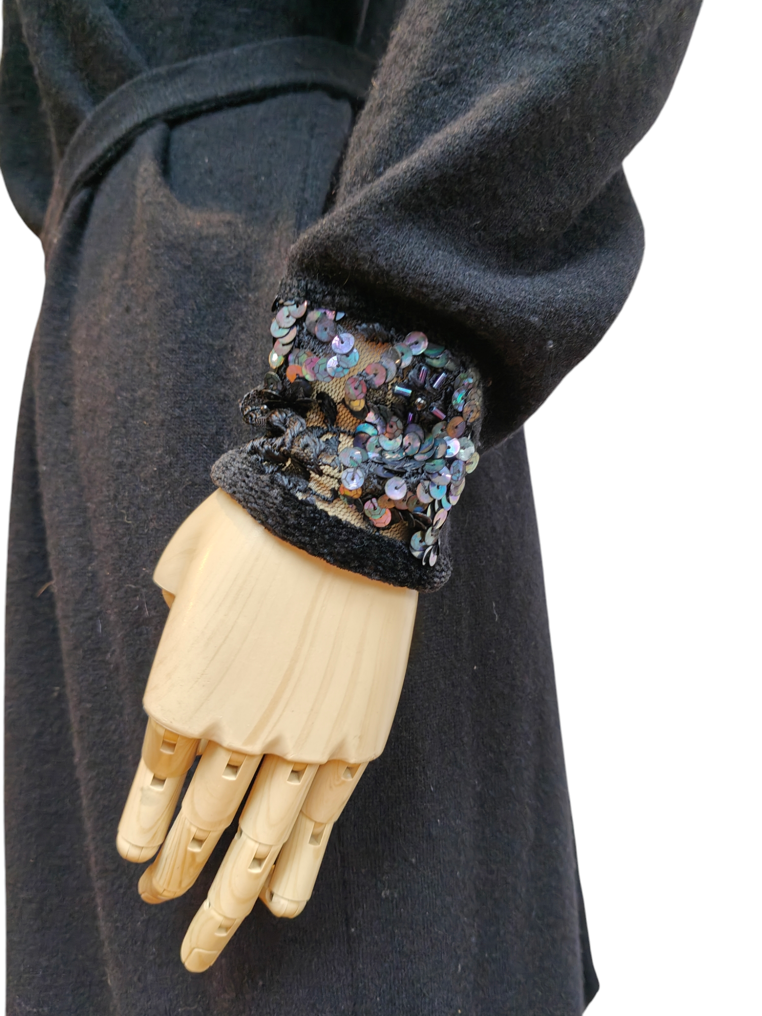 Vintage Dior midi dress in black mohair