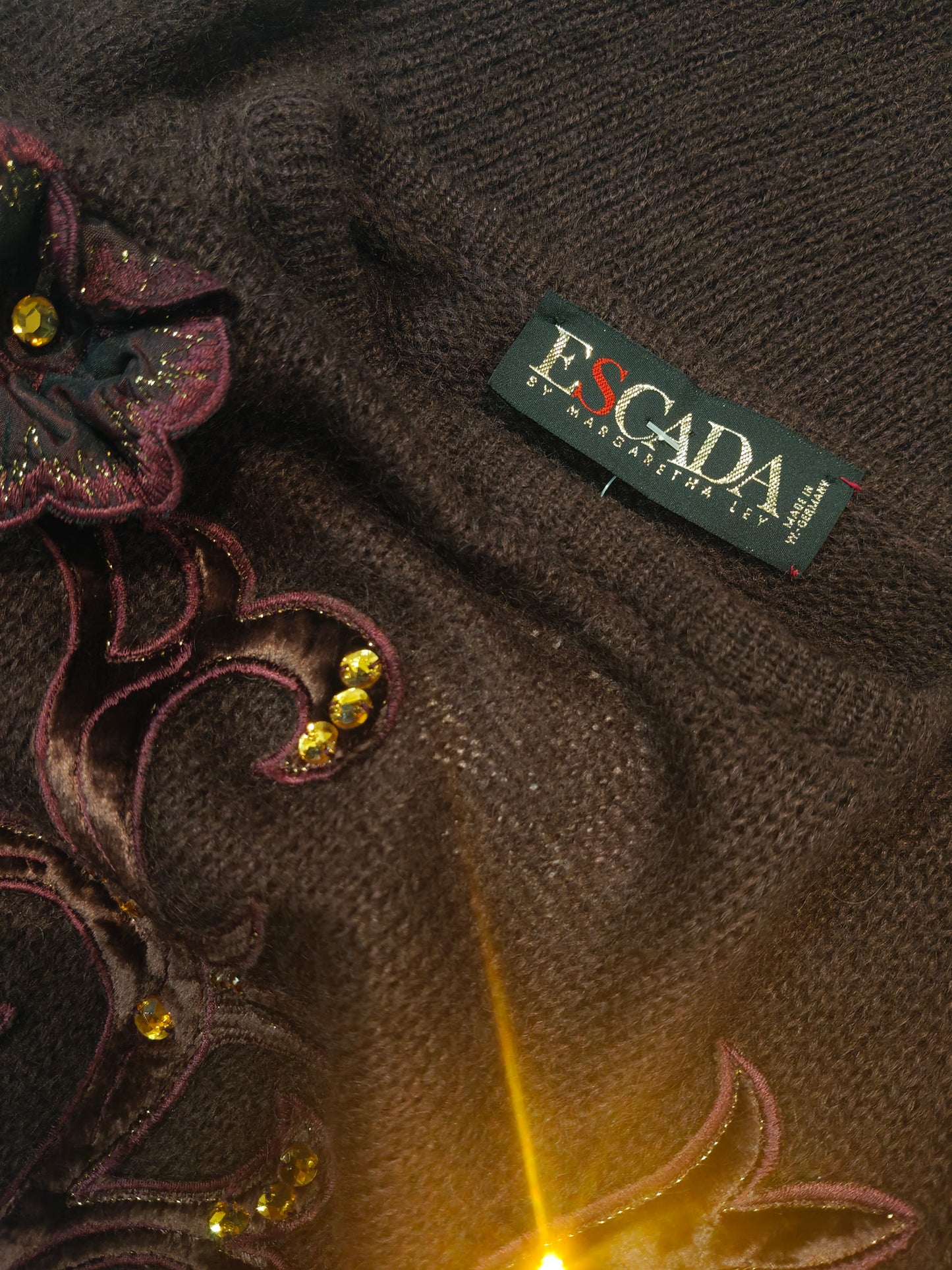 Vintage Escada jumper with twinkling crystal detail