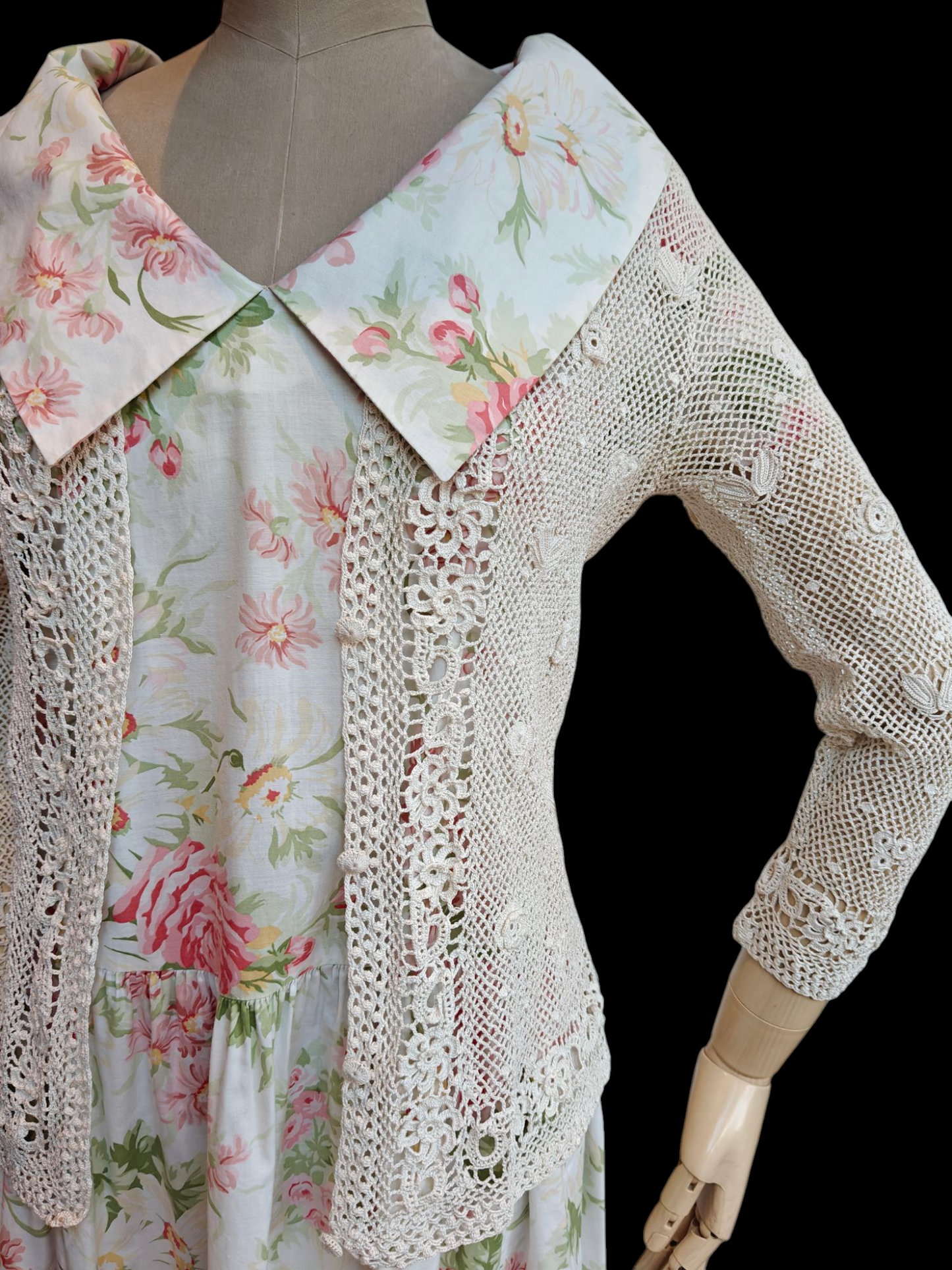 Vintage Laura Ashley rose print fabric