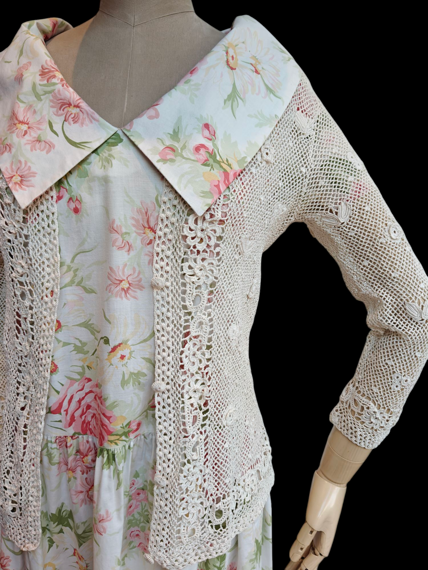 Vintage Laura Ashley rose print fabric