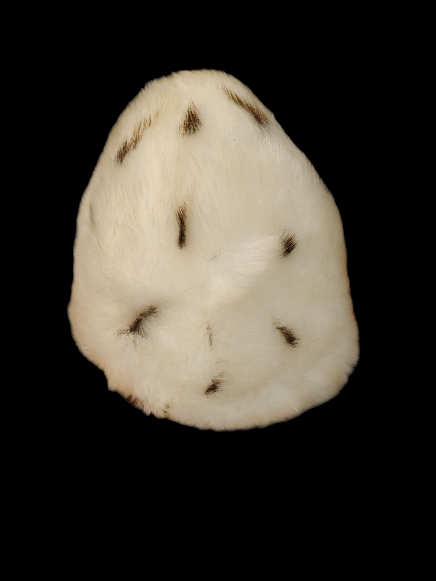 Vintage faux fur hat with black speckles