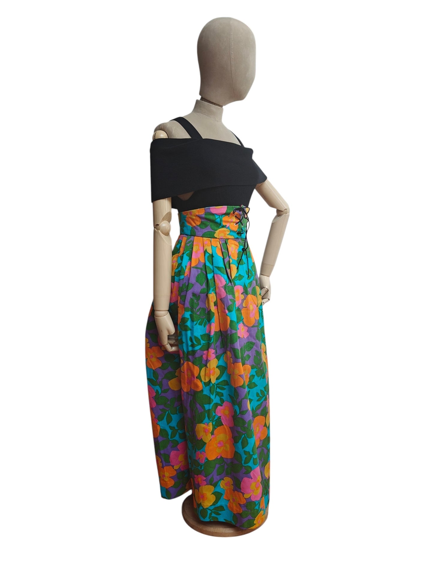 Vintage hawaiian print maxi skirt