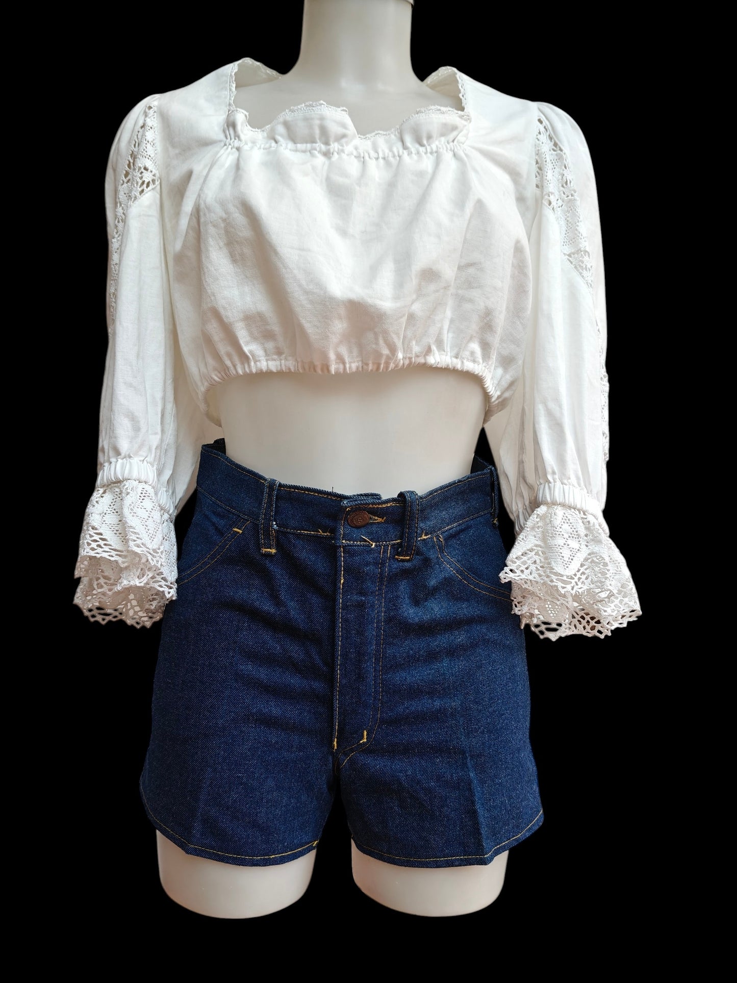 Vintage high waisted denim shorts