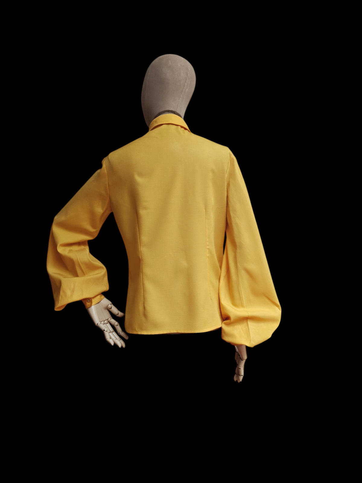vintage blouse with huge sleeves in yellow