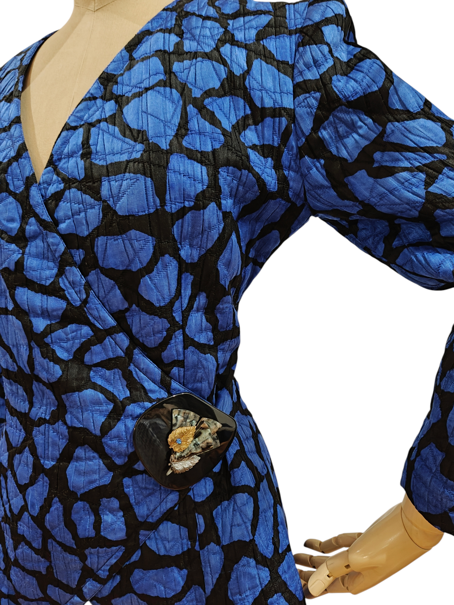 blue and black vintage peplum jacket