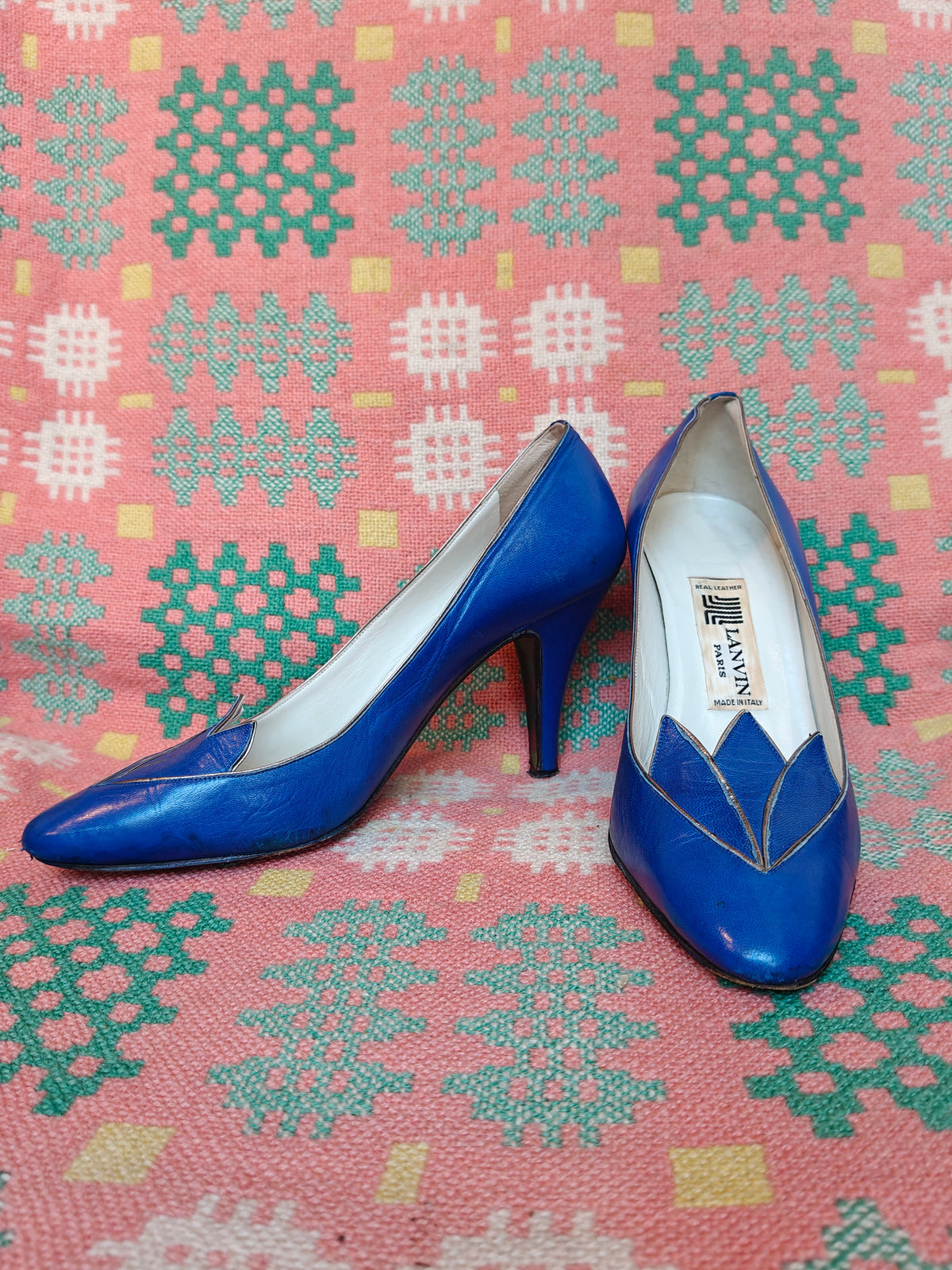 blue vintage lanvin shoes