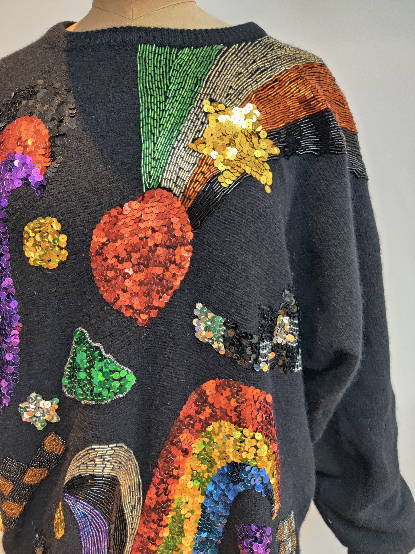 festive jumper with sparkly design