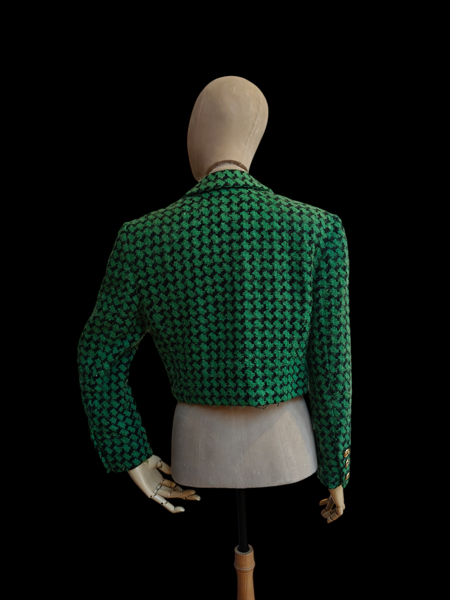 green and black dogtooth Mondi jacket