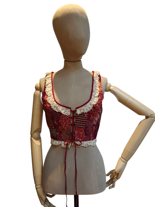 pretty vintage waistcoat with vintage lace