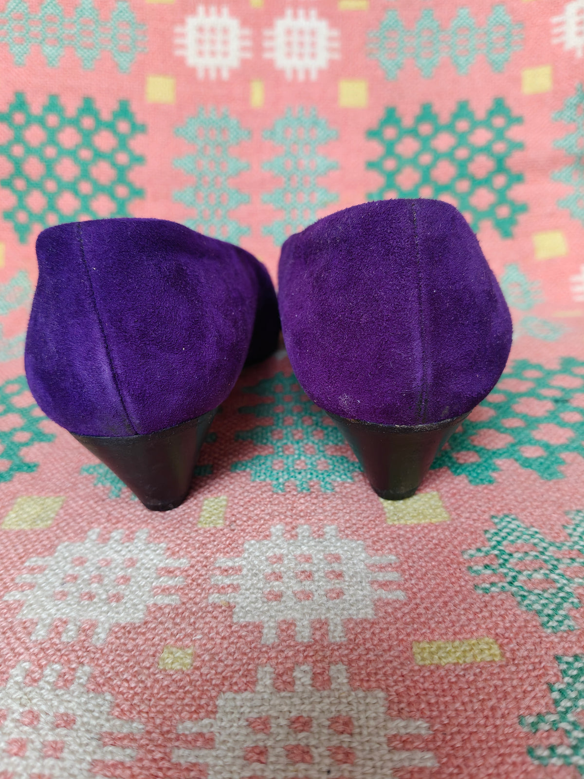 purple suede day shoes